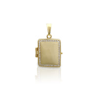 Stoneset Book Locket Pendant (14K) Popular Jewelry New York