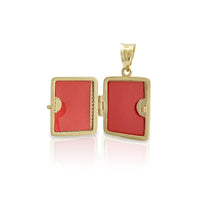 Stoneset Book Locket Pendant (14K) Popular Jewelry New York