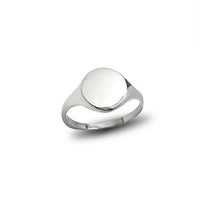 Borderless Oval Signet Ring (Silver)