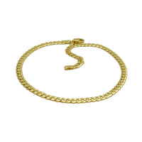 Sjajno talijansko kubansko gležnjače (14K) 14 karatno žuto zlato, Popular Jewelry New York