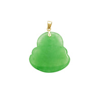 Buddha Jade Pendant (14K) 14 karataj Flava Oro, Popular Jewelry Novjorko