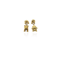 Bull & Bear Cuff Link (18K) New York Popular Jewelry