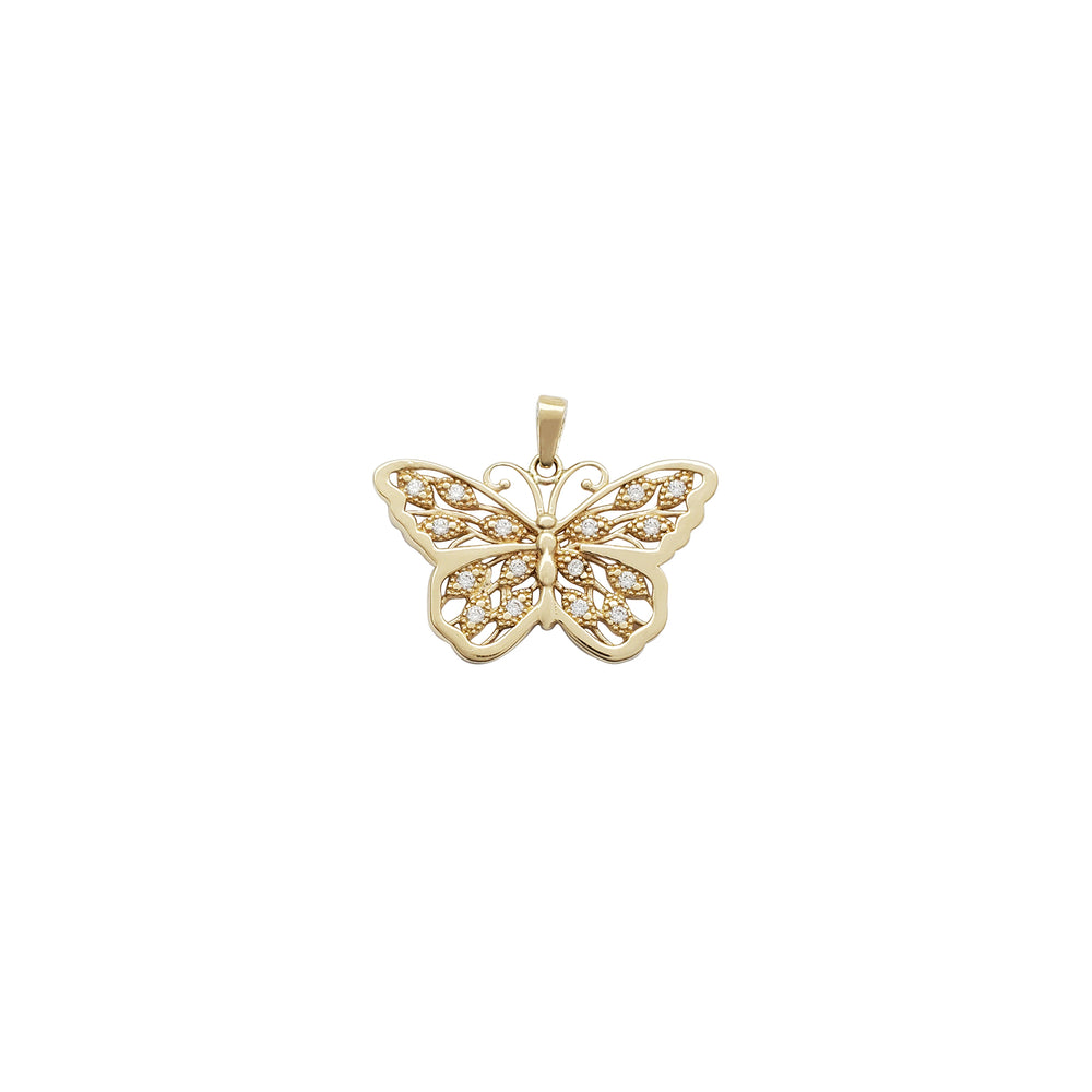 Butterfly CZ Pendant 1 (14K)