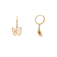 Arracades penjades de papallona (14K) Popular Jewelry nova York