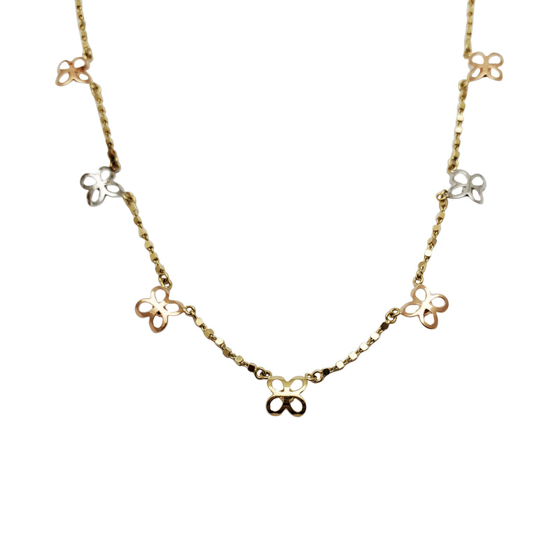 Butterfly Charm Fancy Necklace (14K)
