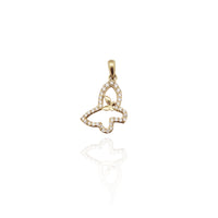 Butterfly Within Other CZ Pendant (14K) New York Popular Jewelry