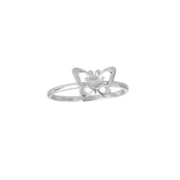 Butteryfly Silhouette Solitaire Ring (Silver) Popular Jewelry New York