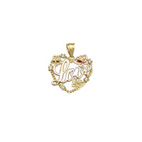 Pendenti tal-Qalb tal-Imħabba Gwarniċ tal-Farfett (14K) Popular Jewelry NY