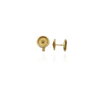 Button Cuff Link (14K) New York Popular Jewelry