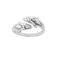Bypass Dolphin Ring (Silver) Popular Jewelry New York