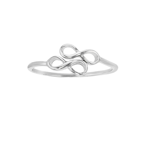 Bypass Infinity Sign Ring (Silver) Popular Jewelry New York