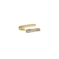 Bypass Two-Toned Channel Setting Ring (14K) Popular Jewelry New York