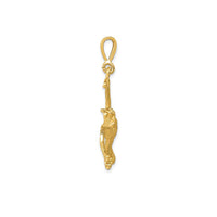 Textured Monkey Pendant (14K)
