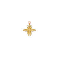 Textured Bee Pendant (14K)
