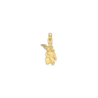 Flat Textured Glossy Snowman Pendant (14K)