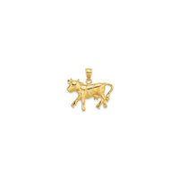 Textured Cow Pendant (14K)