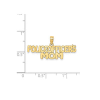 Police Officer's Mom Pendant (14K)