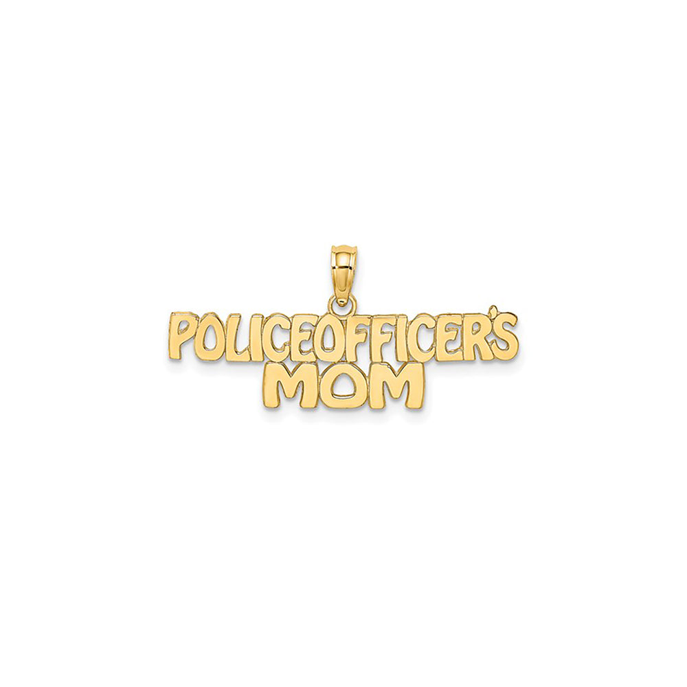 Police Officer's Mom Pendant (14K)