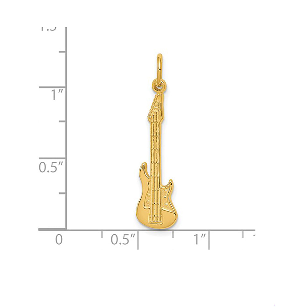 Textured Guitar Pendant (14K)