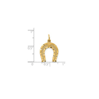 Milgrain Textured Horseshoe Pendant (14K)