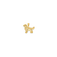 Dimanta griezuma zelta retrīvera kulons (14K) Popular Jewelry NY