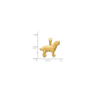 Brushed-Finish Diamond-cut Labrador Retriever Pendant (14K)