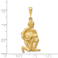 సెయింట్ డైమండ్-కట్ కుంభం రాశిచక్ర లాకెట్టు (14 కె) Popular Jewelry న్యూ యార్క్