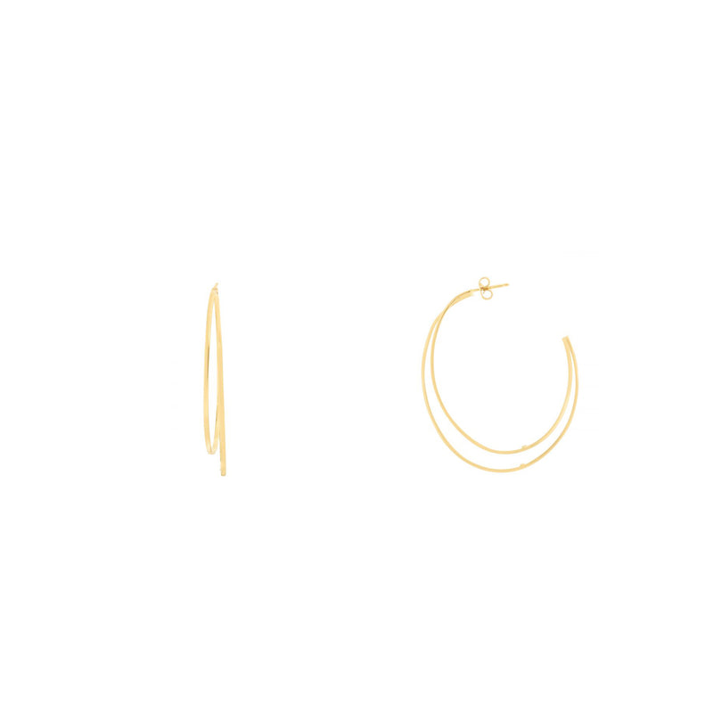 Moon Hoop Earrings 14K) – Popular J display picture 3