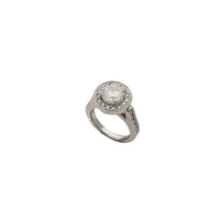 Diamond Halo Engagement Ring (Platinum)