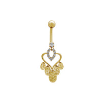 Bague de nombril en forme de cœur en forme de cœur (14K) Popular Jewelry New York