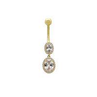 اوول هيلو سيز ڊيلل نيويل انگوزي (14K) Popular Jewelry نيو يارڪ