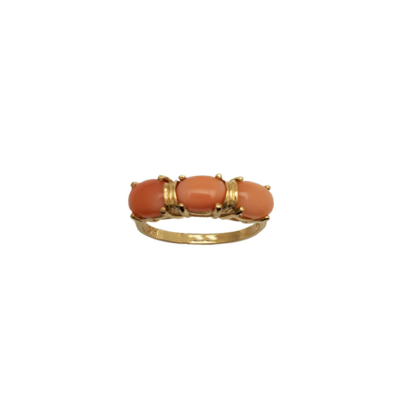 Oval Coral Ring (14K)
