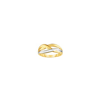 Two Tone Criss Cross Ring
