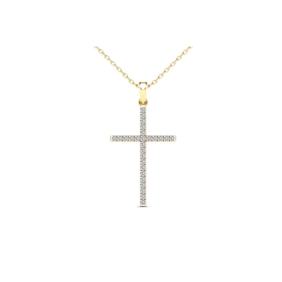 Diamond Cross Pendant (14K)