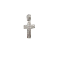 Iced-Out Diamond Convex Cross Pendant (14K)