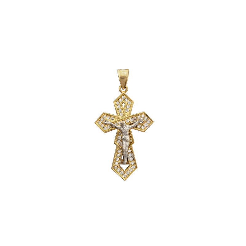Iced Out Crucifix Pendant (10K)