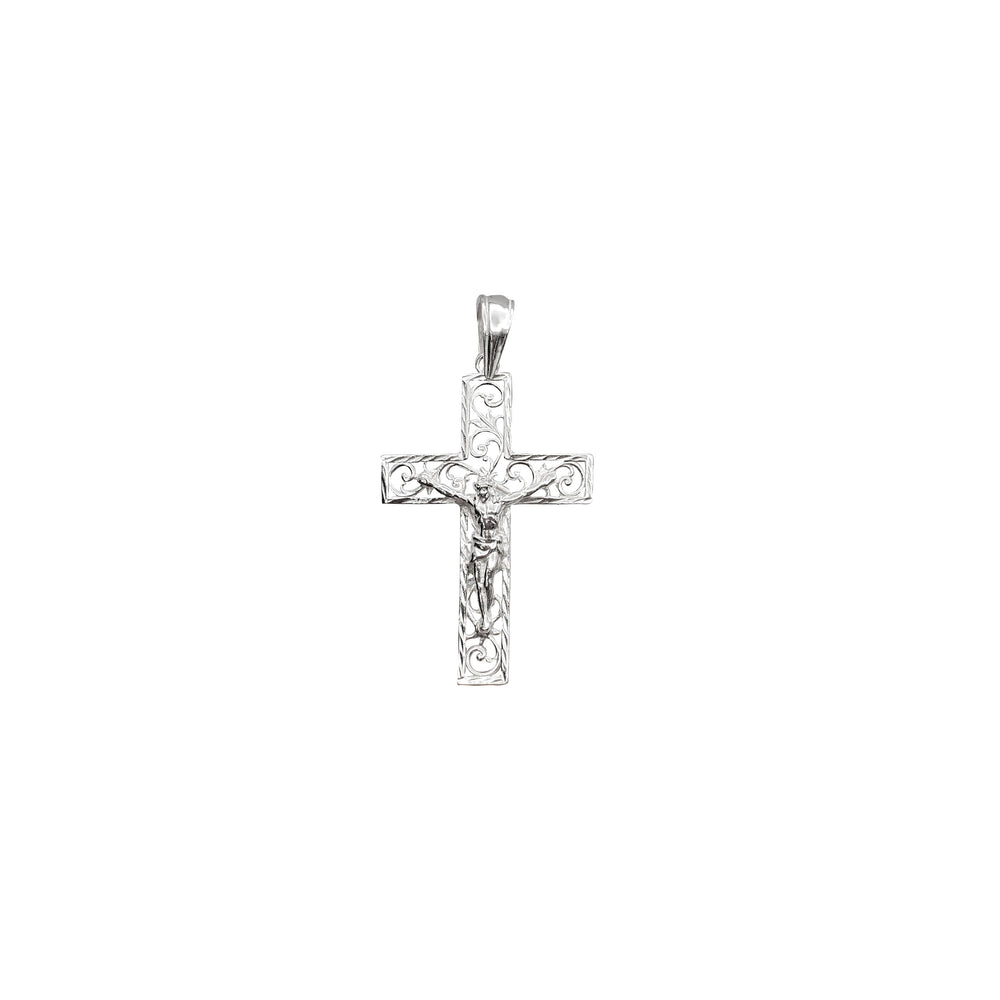 Outlined Cross Pendant (Silver)
