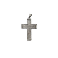 Iced-Out Box Cross Pendant (Silver)