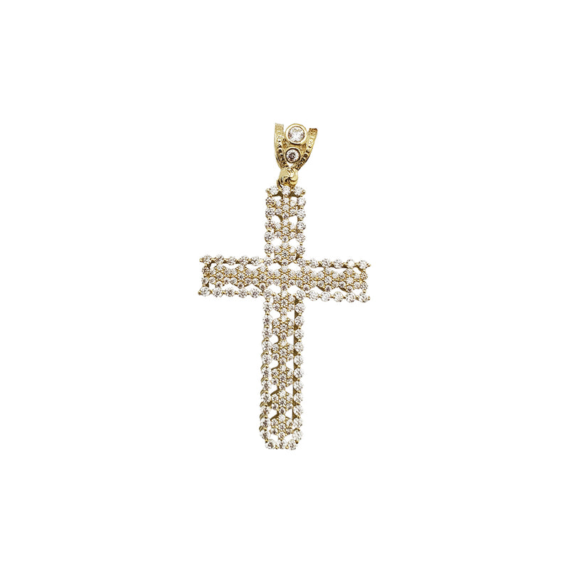 Iced-Out Cross Pendant (10K)