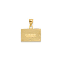 Enamel Cuba Flag Pendant (14K)