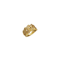Anell d'enllaç cubà de diamant (14K)