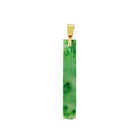 Cylinder Shape Jade Pendant (14K)