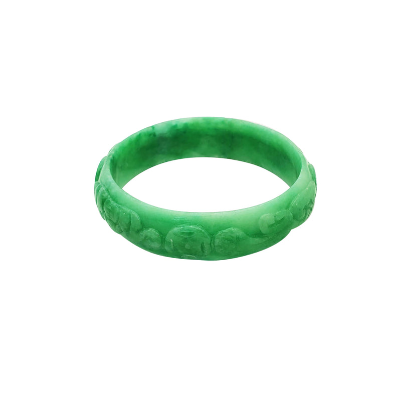 Carved Jade Bangle Bracelet (Jade)