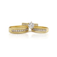 Channel-Setting Three Piece-Set Ring (14K) Popular Jewelry New York