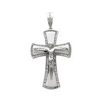 Channel Setting Crucifix Pendant (Silver) Popular Jewelry New York