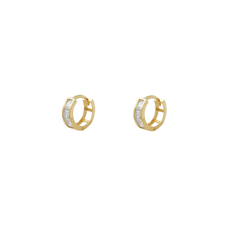 Channel Setting Mini Huggie Earrings (14K) Popular Jewelry New York