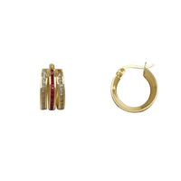 Channel Setting Trio-Huggie Earrings (14K) Popular Jewelry New York