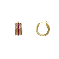 Trio-Huggie-Ohrringe mit Kanalfassung (14K) Popular Jewelry New York