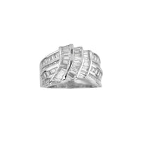 Channel Setting Wrapped Design Ring (Silver) Popular Jewelry New York