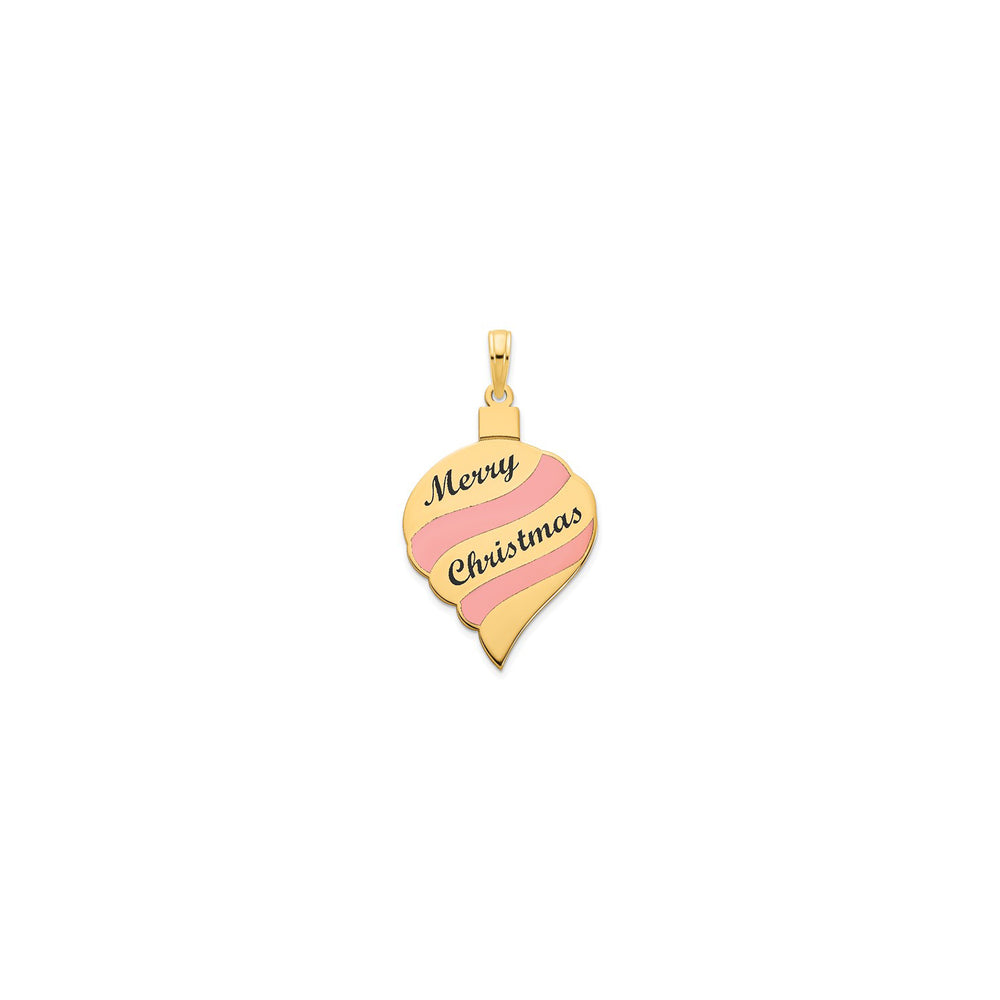 Merry Christmas Ornament Pendant (14K)